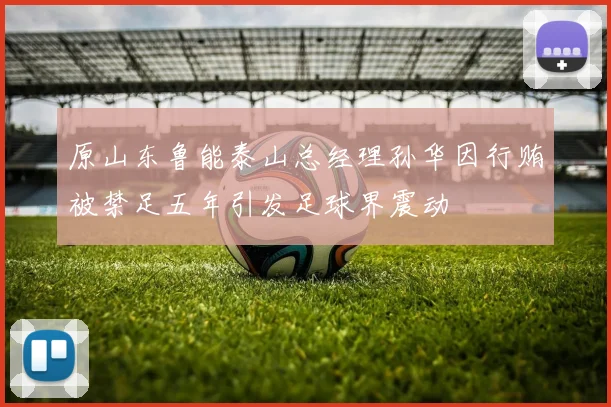 原山东鲁能泰山总经理孙华因行贿被禁足五年引发足球界震动